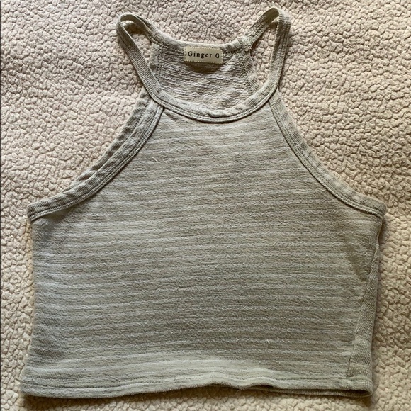 MINT GREAN STIPED TANK 💖 - Picture 2 of 3